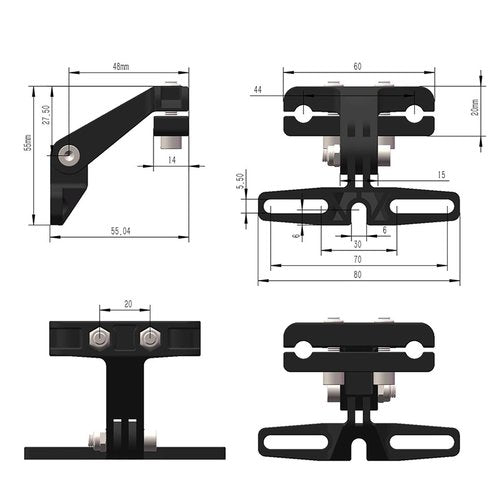 Cryfokt Electric Tail Light Bracket, ABS Stainless Steel Bike Rear , Secure Attachment, Tail Light Saddle Seat Mount Holder for Cycling Enthusiasts