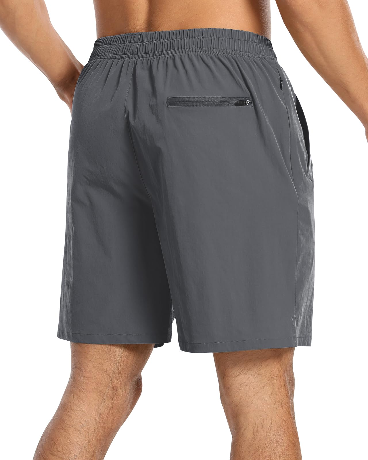 Lempue 2 Pack Mens Athletic Workout Shorts 7 Inch Quick Dry Gym Shorts with Pockets, Sports Tennis Running Shorts for Men