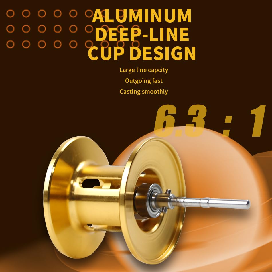 AK New Baitcasting Reel Saltwater Freshwater Fishing Reels Max Drag 8KG Light Surf Cast Reel Baitcaster Reels (Right Hand)