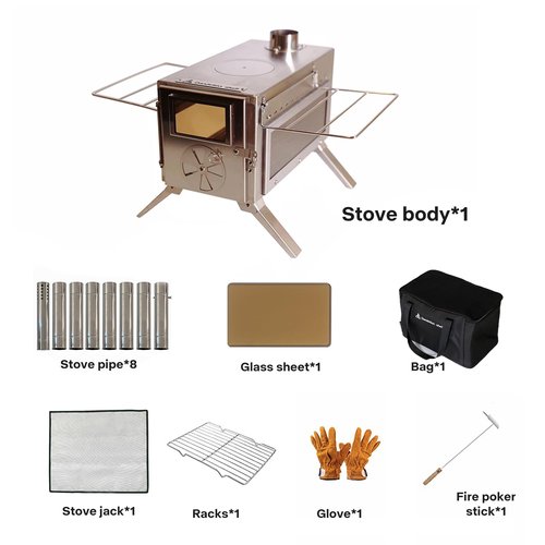 Cottage-Hot Tent-for 1-2 + Camping Wood Tent Stove