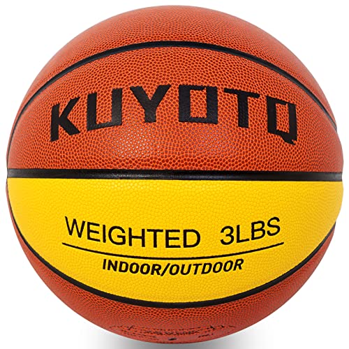 Weighted Basketball 3LBS 29.5 Inch Adult Training Equipment Brown Yellow Variation