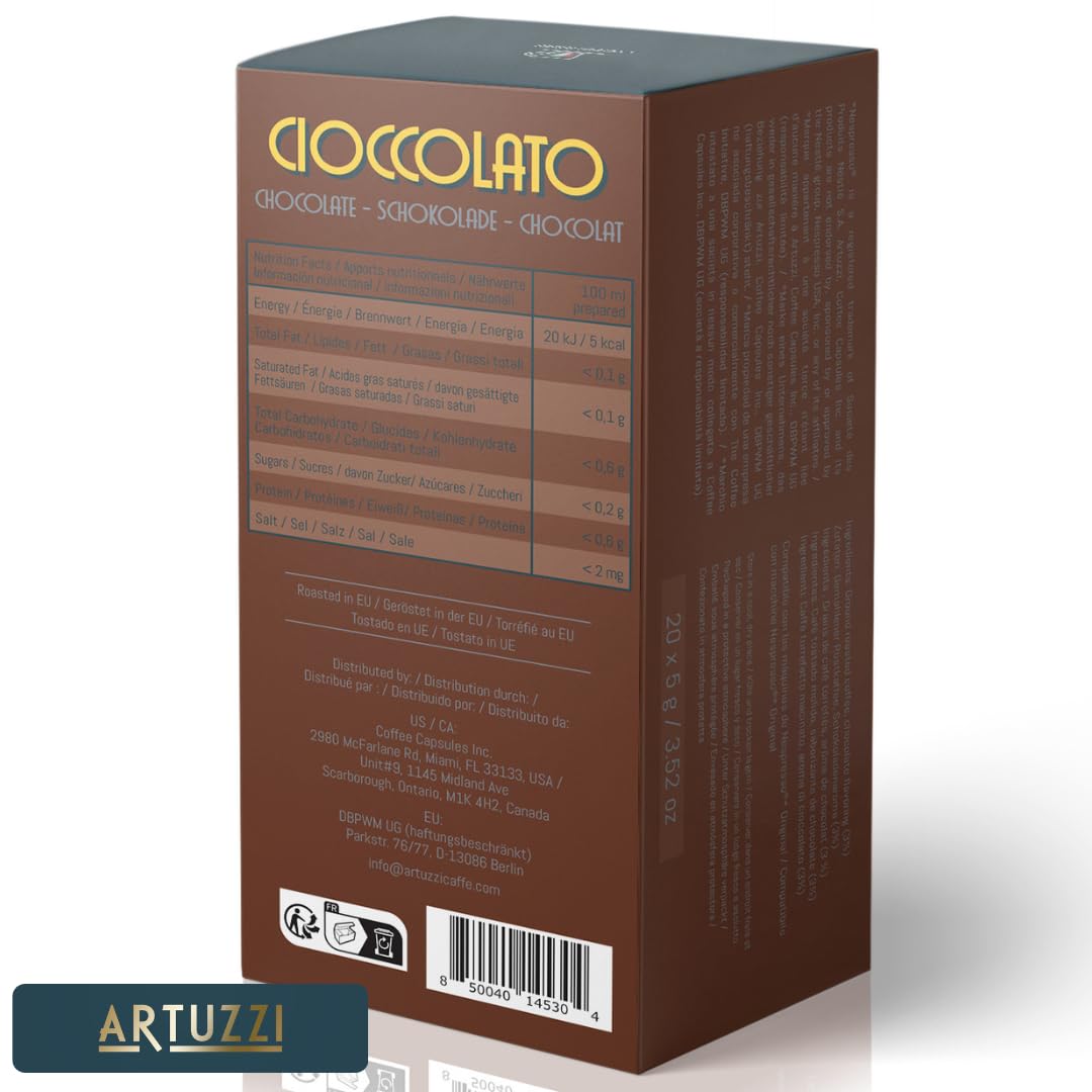 Artuzzi 120ct Espresso Pods For Nespresso Compatible Capsules Original Machines | Italian Coffee Variety - Ristretto Lungo Espresso Caramel Vanilla Chocolate | Aluminum & Recyclable