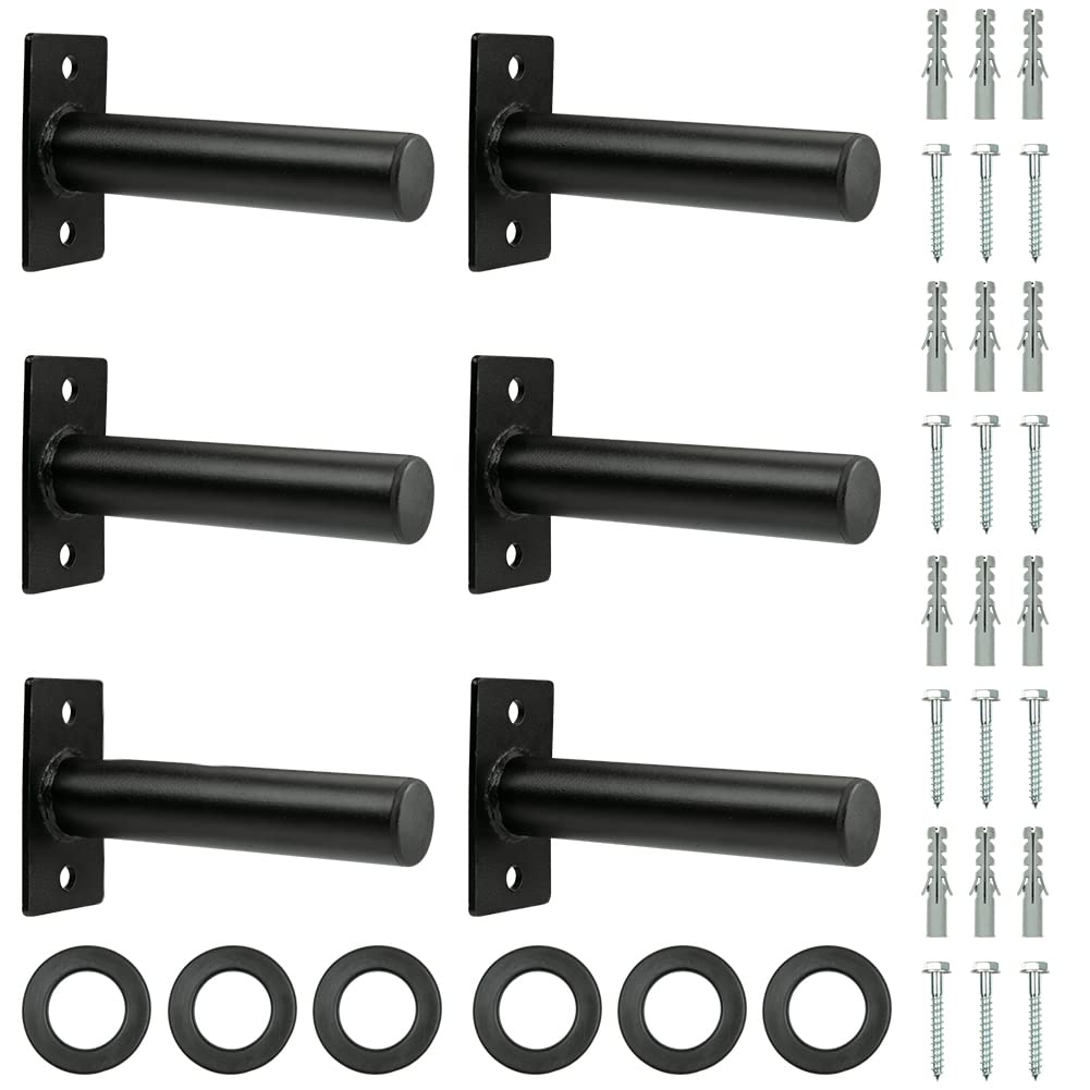 6Pcs Weight Plate Holder, Wall Mounted Weight Plate Rack Storage for 2" Olympic Weight Plate