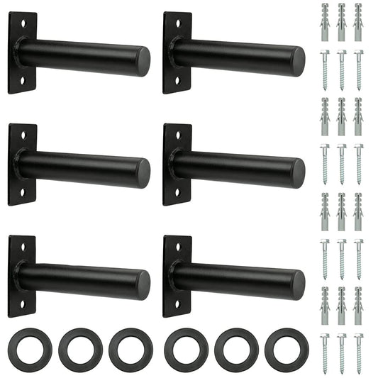 6Pcs Weight Plate Holder, Wall Mounted Weight Plate Rack Storage for 2" Olympic Weight Plate