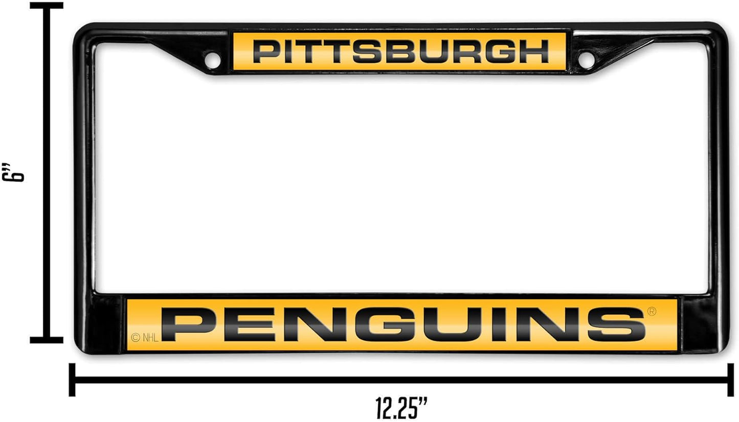 Rico Industries Ricepod NHL Detroit Red Wings Black Black Laser Cut Chrome Frame 12" x 6" 12" x 6" Black Laser Cut Chrome Frame - Car/Truck/SUV Automobile Accessory