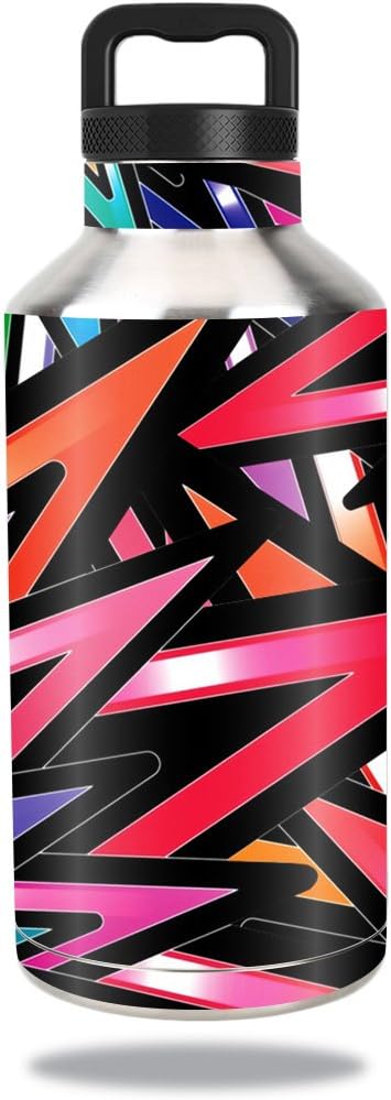 MightySkins Skin Compatible with Ozark Trail Water Bottle 64 oz wrap Cover Sticker Skins Rainbow Explosion