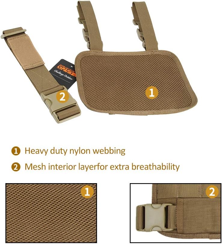 EXCELLENT ELITE SPANKER Tactical Drop Leg Platform MOLLE Adjustable Drop Leg Panel for Pistol Holster