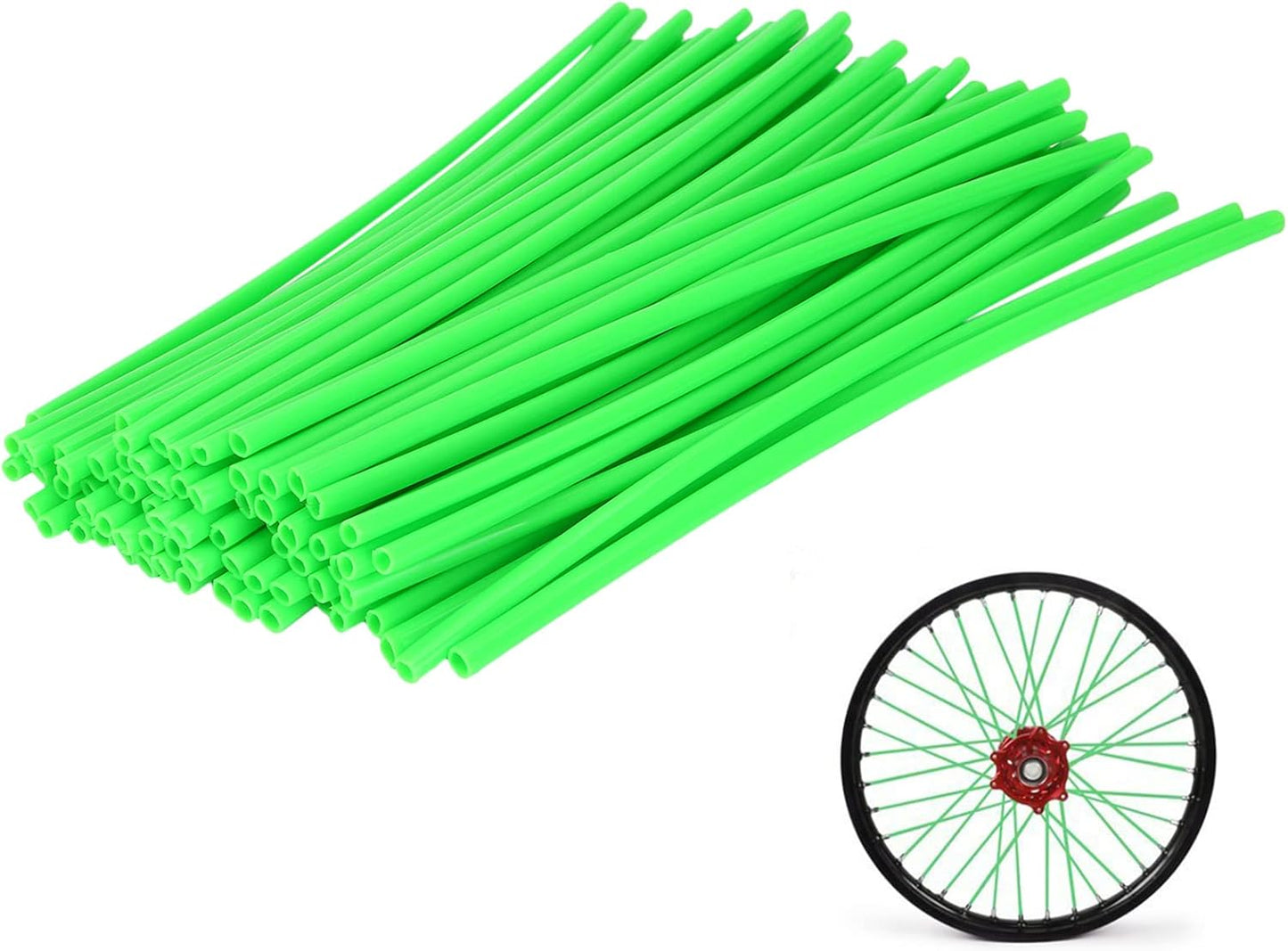 72Pcs Universal Spoke Skins Cover - Ovelur Wheel Spoke Wraps Skins Pipe Trim Decoration Protector For Motorcycle Dirt Bike Yamaha Harley Suzuki(Pink)