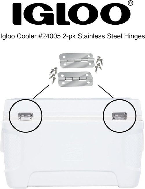 Igloo 24005 Cooler Stainless Steel Hinges (1-Pair)