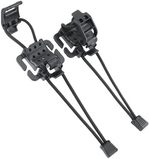 YONCONO 2 Pack Tactical Gear Clip - Multipurpose Fastener for Clipping Gear to Backpack (Compatible with Molle Bags)- Used to Hold Flashlights, Tourniquet, Walking Sticks and More (Black)