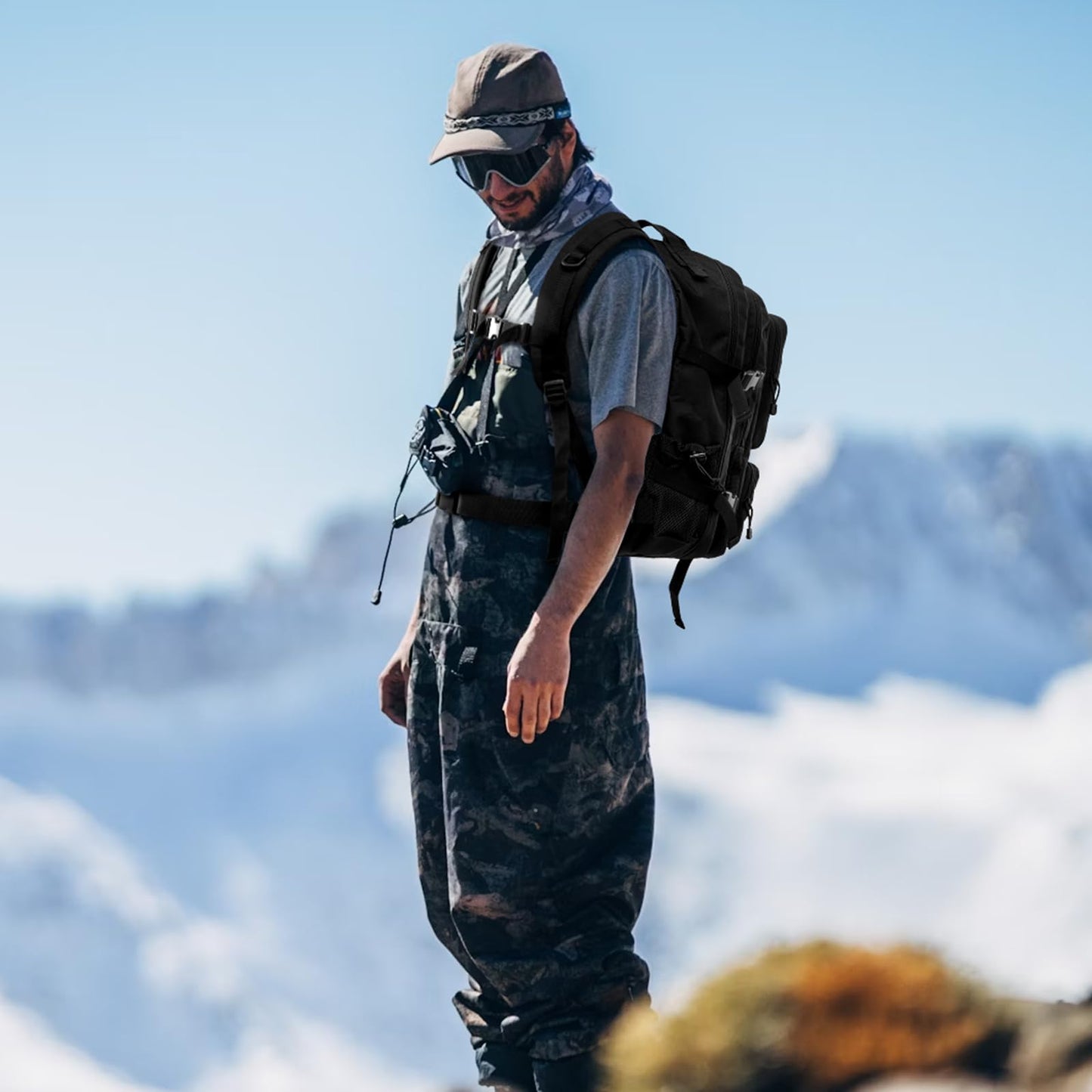 G4Free Large Military Tactical Backpack for Men 3 Day Pack Molle Backpack Army Rucksack for Hiking, Camping, Travel (Black)