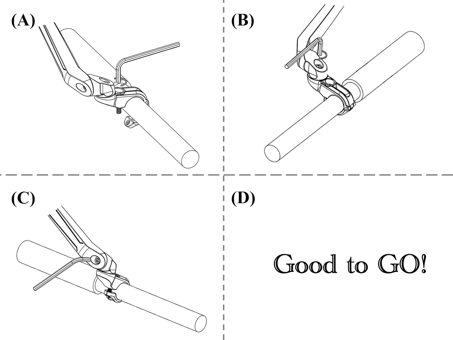 Hong Ji Bike Handlebar-mounted Mirror, New type, Large FOV 2K HD High-Resolution, Anti-Glare, Shatter-Proof, Nylon Fiber Frame, Highly Adjustable, 22.2mm Handlebar Diameter fit(Left_Silver, EV016)