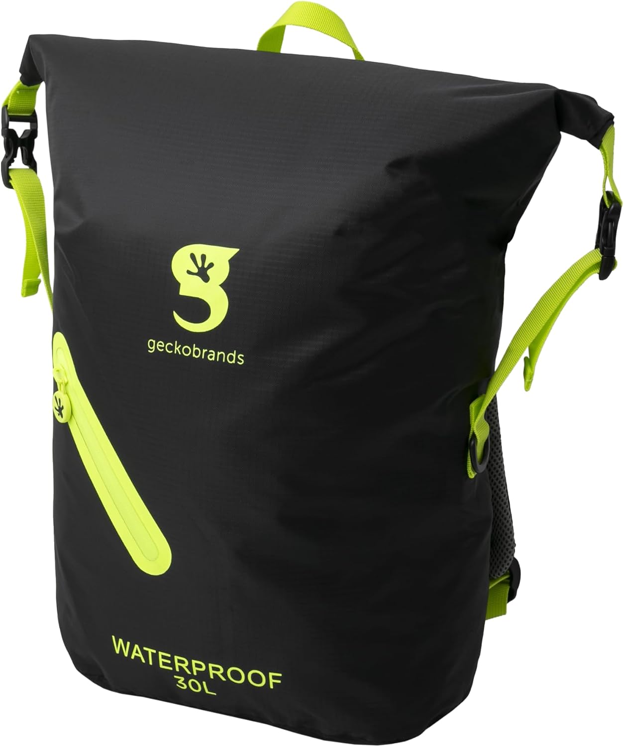 geckobrands Lightweight 30L Waterproof Backpack - Lightweight Watertight Outdoor Bag Hiking Traveling Light Water Activities