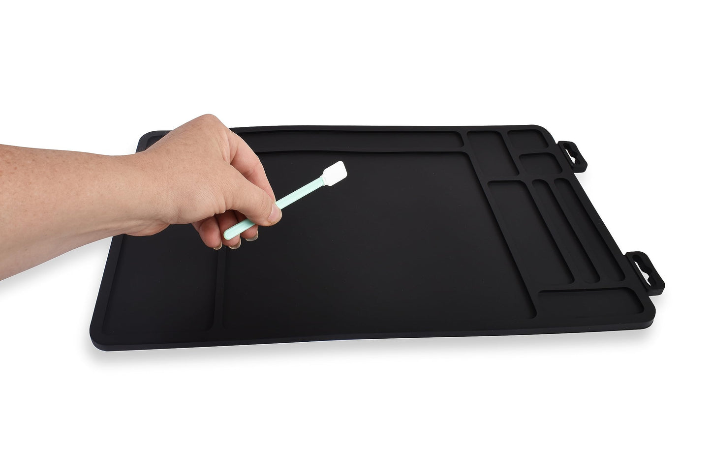 Yolju Gun Cleaning Mat -Maintenance Accessory -Moulded Storage Compartments -for Keeping Tools Secure/Organized -Complete with Cleaning Swab Sticks