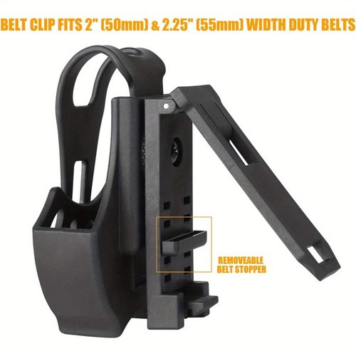 Upgrade Polymer Handcuff Case for Most Chain or Hinged Cuffs,Fits ASP, Quick Release Law Enforcement Duty Handcuff Holster, MOLLE Compatible Belt Clip,Matt Black