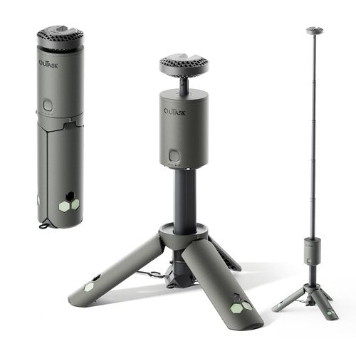 Outask Camping Light Telescopic, Collapsible Magnetic Camping Lantern with 12000mAh Battery, Telescoping IPX6/IPX7 Waterproof Flashlights, Camping Lamp for Emergency, Camping, Hiking (Military Green)