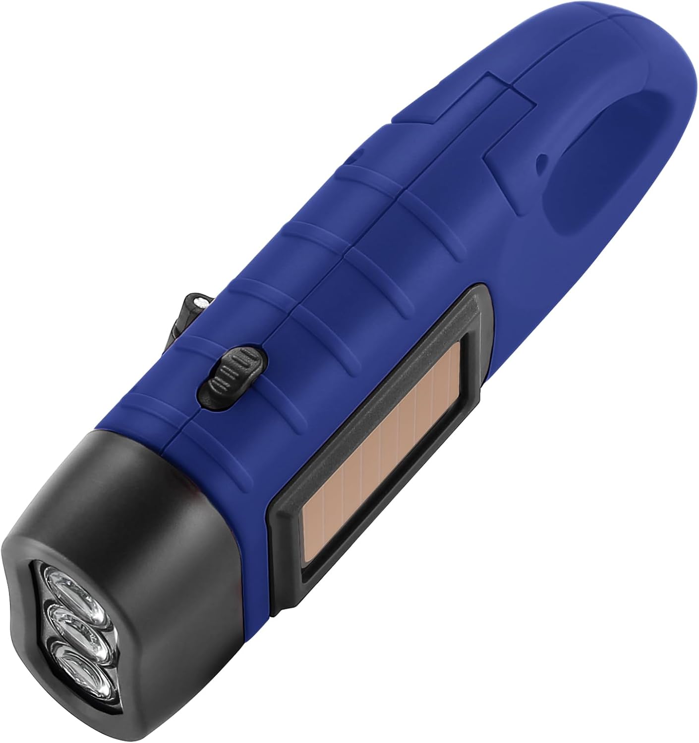 Simpeak 2-Pack Hand Crank Solar Powered LED Flashlight, Emergency Survival Flashlight Torch for Outdoor Sports, Green