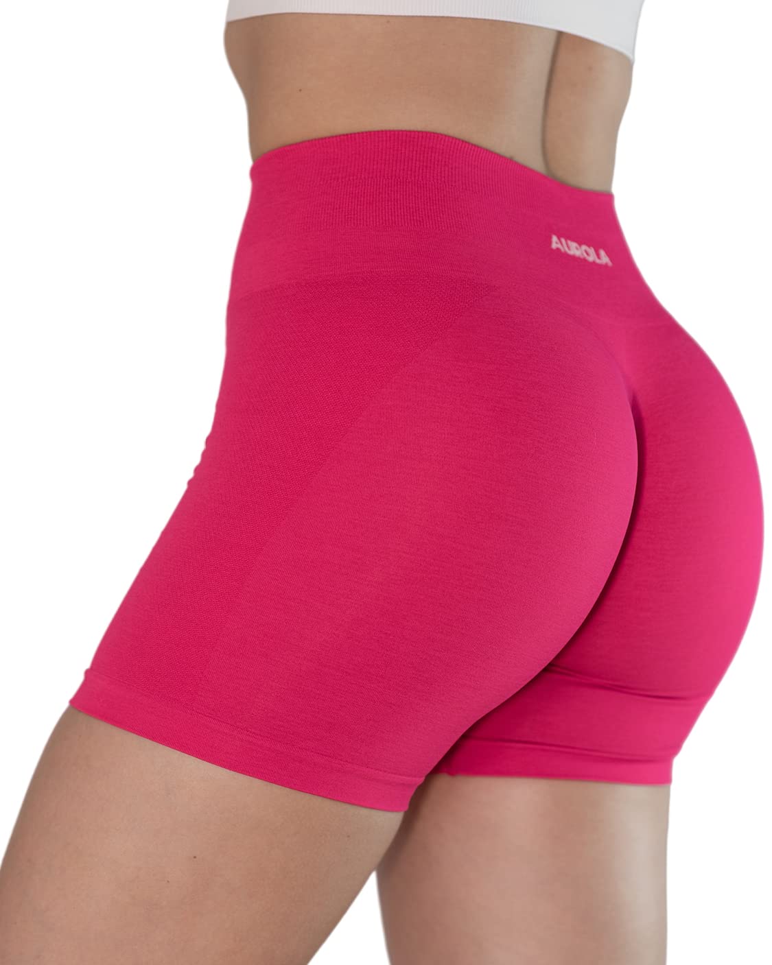 AUROLA Intensify V2.0 Women's Workout Shorts Athletic Running Shorts, Seamless High Waist Sport Gym Yoga Shorts 3.6 Pink
