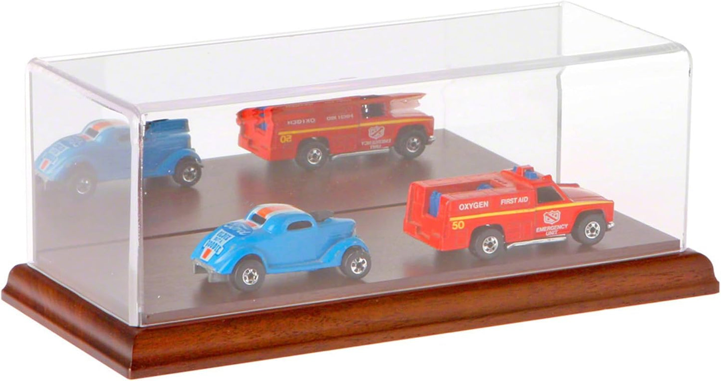 Plymor Clear Acrylic Display Case with Hardwood Base, 9" W x 3.5" D x 3" H