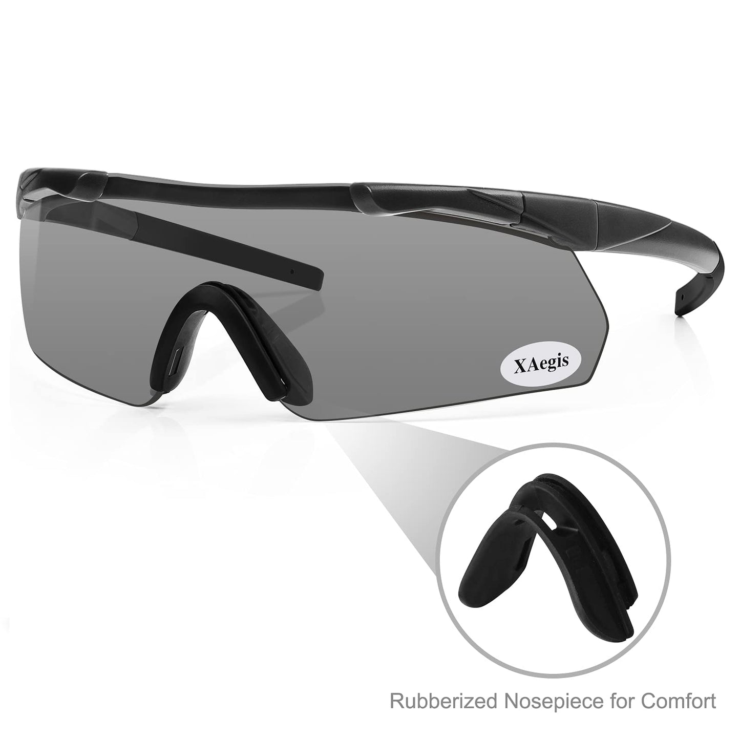 xaegistac Shooting Glasses Eye Protection for Shooting Range,Tactical Glasses with 3 Interchangeable Lens High Impact Eye Protection