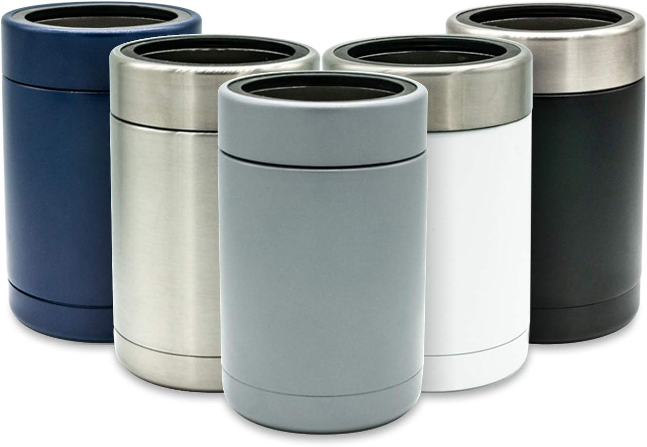 Tahoe Trails 12 oz Stainless Steel Double Wall Vacuum Insulated Can Cooler (Blue)