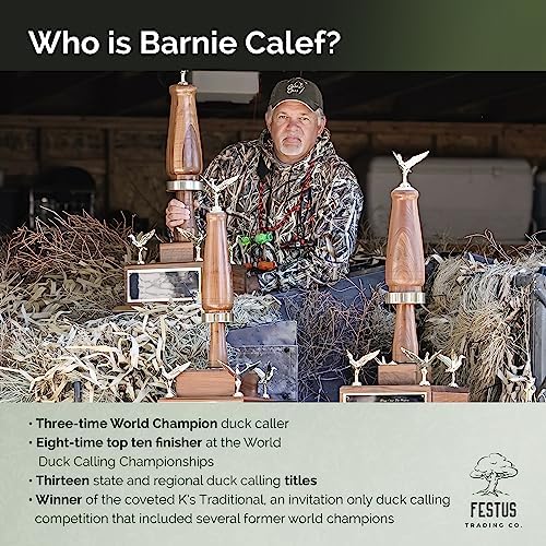 Festus Trading Company Calef Calls Single Acrylic Duck Call - The Shocker - Best Finisher Duck Calls for Mallards, Diver Ducks, Gadwall, Pintail, Teal, Mallard Ducks, and Specklebelly
