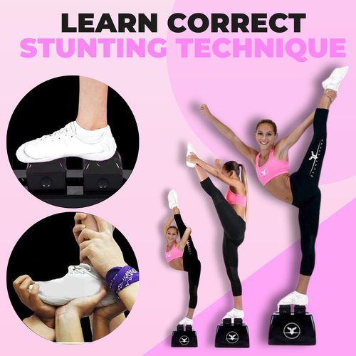 Cheerleading Stunt Stand® - Balance & Flexibility Training Equipment with Free Video Guide - Black