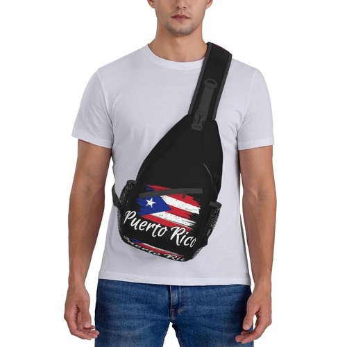 MANQINF Puerto Rico Casual Daypack Bag Puerto Shoulder Bag Chest Bags Picnic Crossbody Bag Travel Hiking