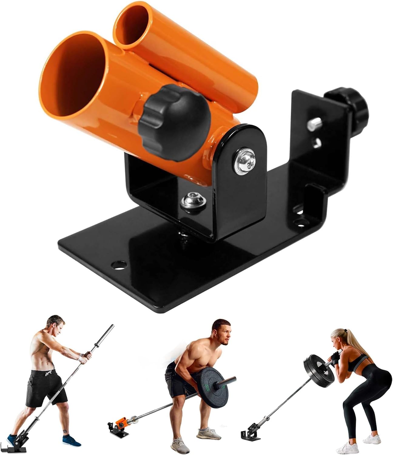 Yes4All Deluxe T-Bar Row Platform – Full 360° Swivel & Easy to Install – Fits 1” Standard and 2” Olympic Bars (8. Black - T-Bar Row Platform + Lock Jaw 1inch & 2inch)
