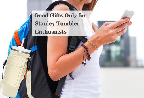 Momocici Cup Holder Carrier Bag with Strap and Pouch for Stanley Quencher 40oz Tumbler. Cup Crossbody Holder Bag Compatible with Stanley Cup for Hiking Travelling Camping.(Cream)