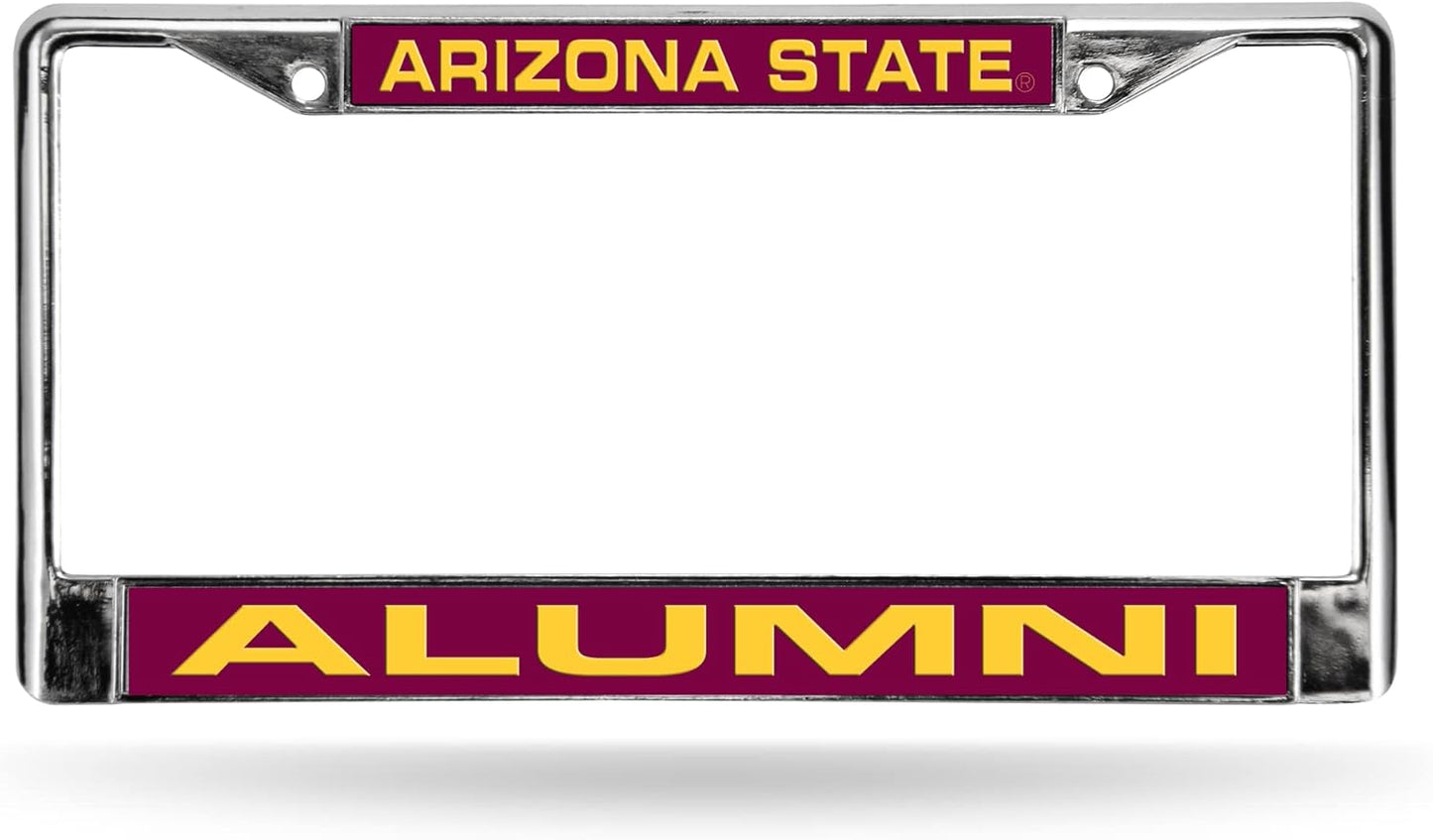 Rico Industries NCAA Unisex-Adult Laser Cut Inlaid Standard Chrome License Plate Frame