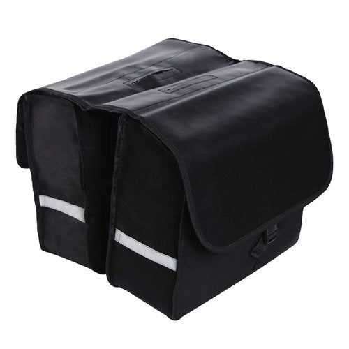 Bike Panniers Rear Rack Bag, 28L Large Capacity Water-repellent Bicycle Saddle Bags, Sturdy and Wearable Bicycle Trunk Bag with Reflective Trim for Grocery Shopping Commuter Long Cycling Trip