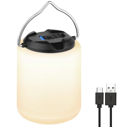 Bundle: 2 Pack Camping Lantern Flashlights (1000LM, 6 Modes) & 1 Pack LED Camping Light (1000LM, 4 Modes) - Rechargeable, Waterproof, Portable Emergency Lights for Hurricane, Hiking, Survival