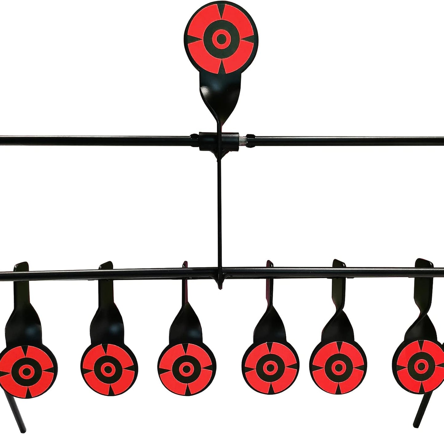 Atflbox Resetting Targets for Airgun Pellet BB Guns, 6 Steel Targets for Shooting, Rated for .177 Caliber