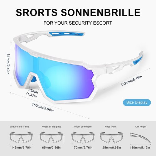 suoso Sports Sunglasses for Youth: UV400 Protection Sun Glasses for men Womens Wrap Around Goggles for Baseball Cycling