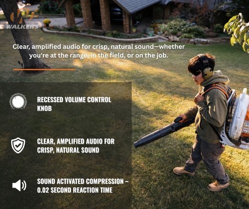 Walker's Razor Patriot Electronic Muff - Kryptek