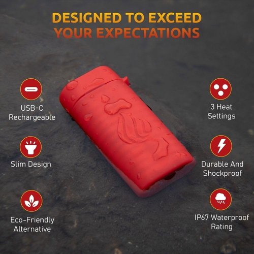 Panther Vision Rechargeable Hand Warmer - POWERPAW IP67 Rated Waterproof Portable Hand Warmers - Reusable Pocket Heaters with 6 Hrs Battery for Hunting, Snow Sports and Cold Weather (502, Medium)