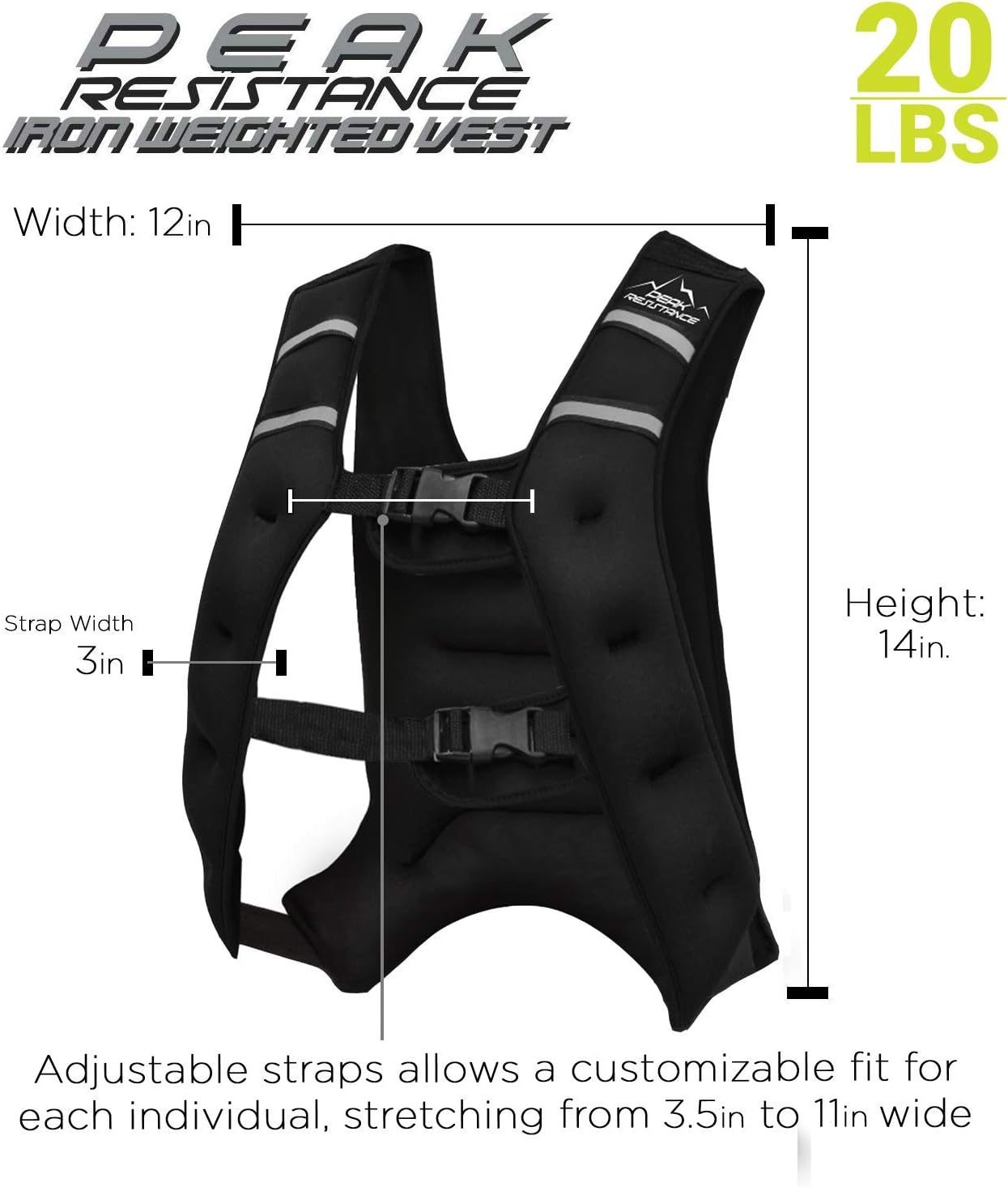 Aduro Sport Weighted Vest Workout Equipment, 4lbs/6lbs/12lbs/20lbs/25lbs/30lbs Body Weight Vest for Men, Women, Kids