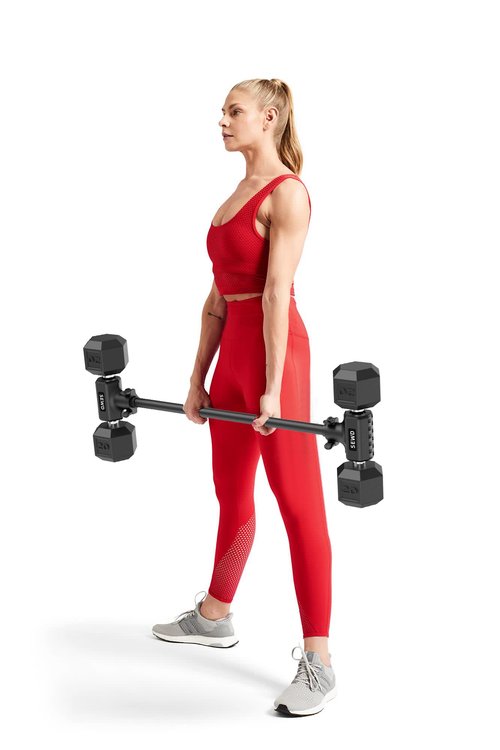 Dumbbell Converter by SEWD – Turn Dumbbells into Barbell Set – Adjustable Weights & Up to 220LB Capacity Barbell for Home Gym Full Body Workouts.