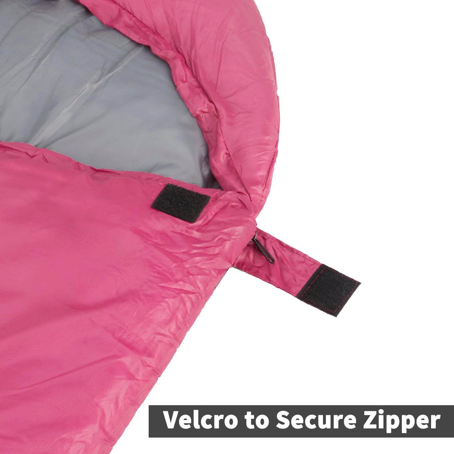 GEERTOP Backpacking Sleeping Bag for Camping, Lightweight Sleeping Bags for Adults Kids Summer Warm Cold Weather Hiking Travel, (Blossom Pink, 86.5'' x 29.5'')