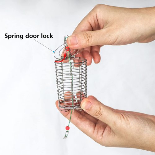UperUper 10pcs Fishing Bait Trap Cage Feeder, Baits Cage Basket Holder Coarse Lure Feeder Fishing Tackle Kit