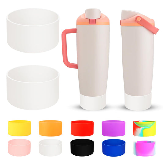 2Pcs Silicone Boot for Owala 30oz & 40oz FreeSip Sway Bottles & Tumblers, Accessories for Owala - Transparent