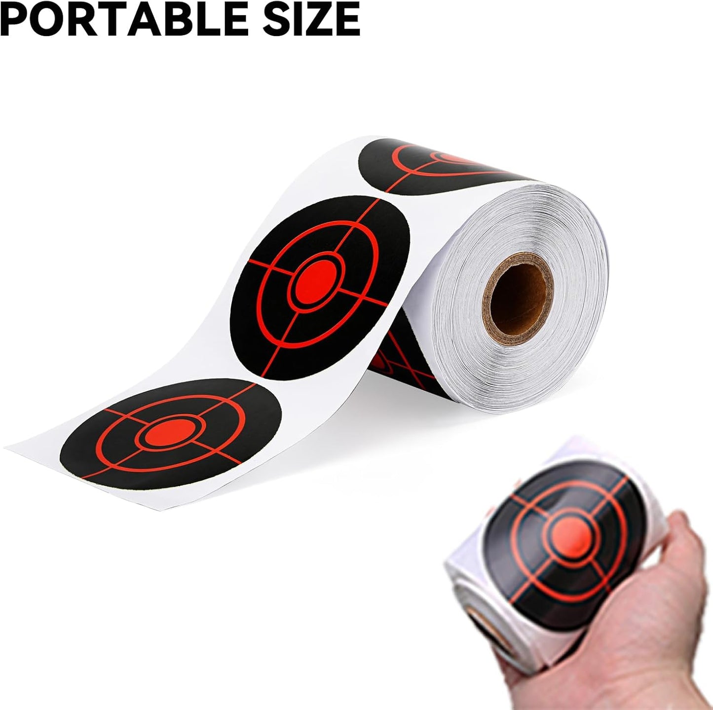 Splatter Target Stickers, 3" Reactive Paper Targets, 250/500 Pcs Adhesive Shooting Targets with Fluorescent Yellow Impact for BB Gun, Pellet Gun, Airsoft, Rifle Shooting Practice