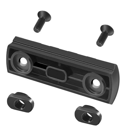 Bontok Single Picatinny Polymer Accessory Rail Set for 3 5 7 9 11 13 Slots with 13 T-Nuts & Screws, 6 Wrench- Rounded Corner-Polymer