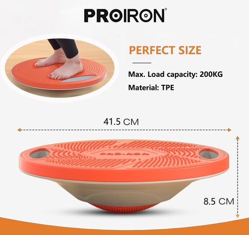 PROIRON Wobble Balance Board,Stability Board,Non-Slip Exercise Balance Stability Trainer Portable Balance Board with Handle for Standing Desk, Core Training,Physical Therapy Adults Kids