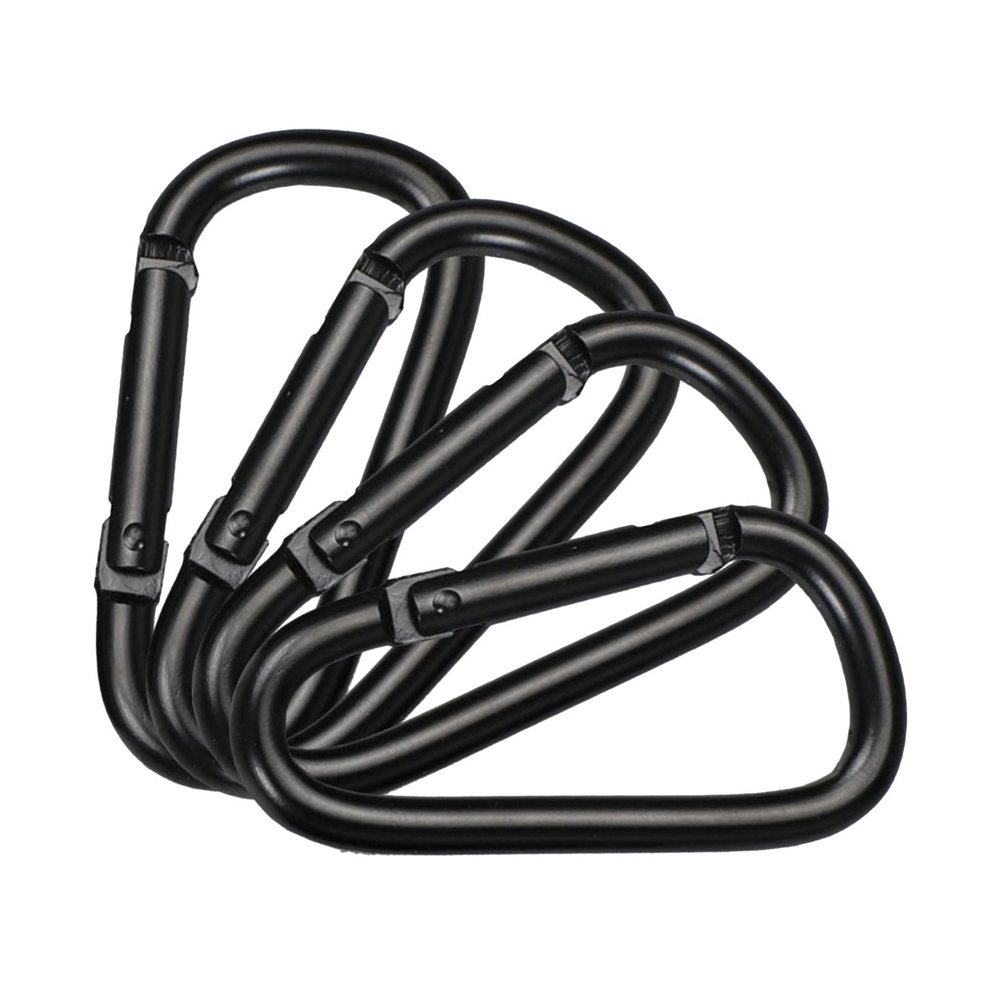4 Pcs Heavy Duty Spring Snap Hook Small Mountaineering Buckle D Rings Clip Hook Climbing Carabiner Keychain Clip Aluminum Alloy Climbing Carabiner Portable Lightweight Carabiner Durable Backpack