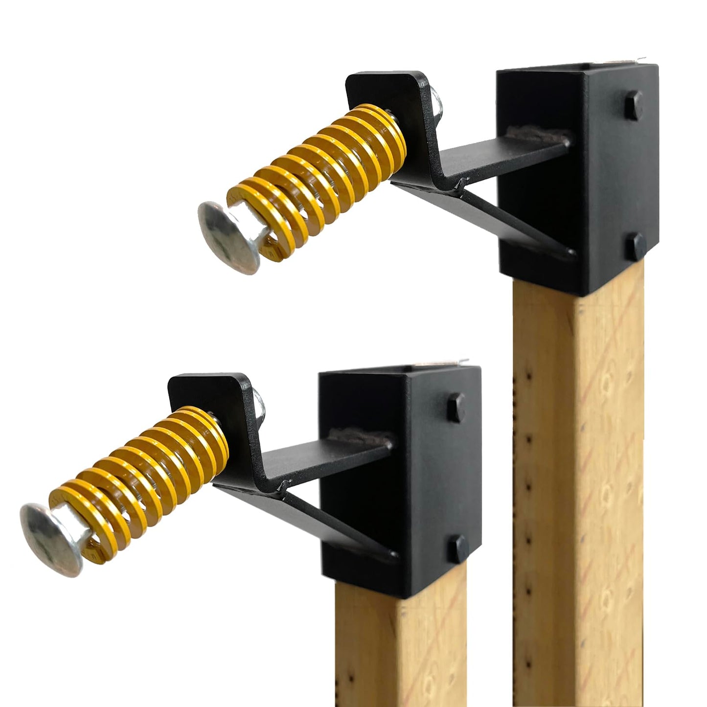 ATFLBOX 2x4 AR500 Steel Gong Target Hanger, Target Mount Bracket for IDPA/IPSC Torso Silhouette Metal Targets (2 Pack)