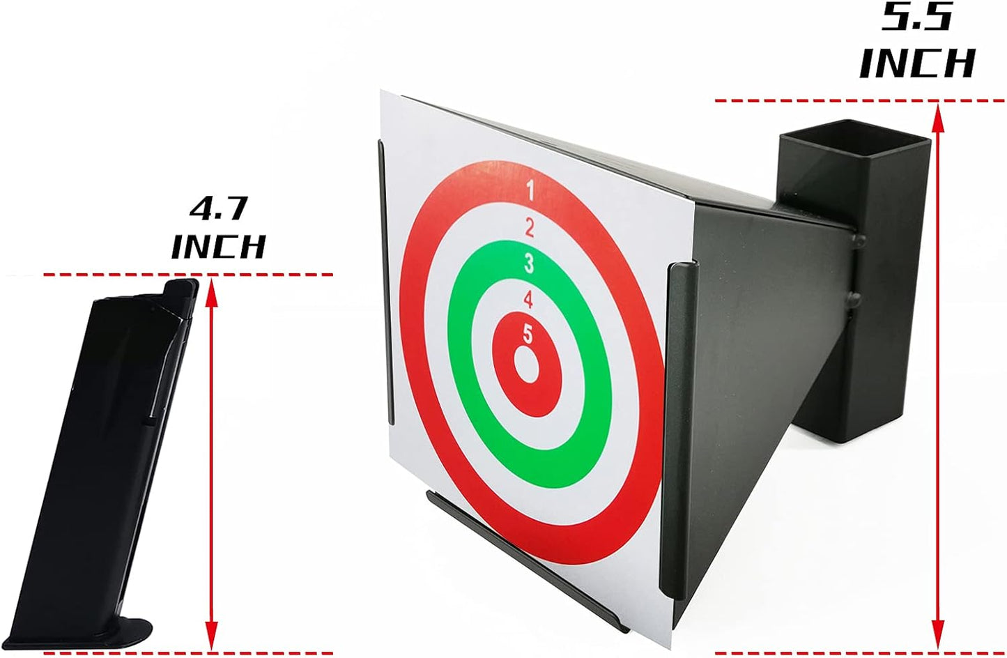 Atflbox BB Gun Trap with 50pcs Paper Target Bullet Catcher Shooting Target for Airsoft, Pellet, Rifle