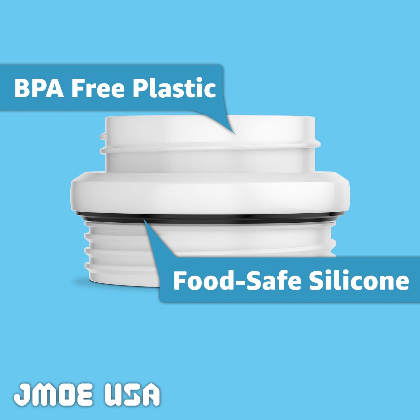 Jmoe USA Bottle Adapter Compatible with Yeti to Cirkul | Updated Version | BPA Free Plastic, Food Grade Silicone | Fits 12, 18, 26, 36, 46, 64 oz YETI Rambler Bottles