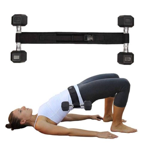 Hip Thrust Weight Belt - Effortless Use with Dumbbells, Kettlebells, or Plates for Effective Weighted Hip Thrust Exercises, Slip-Resistant Padding for Comfortable Workouts at the Gym, Home, or While
